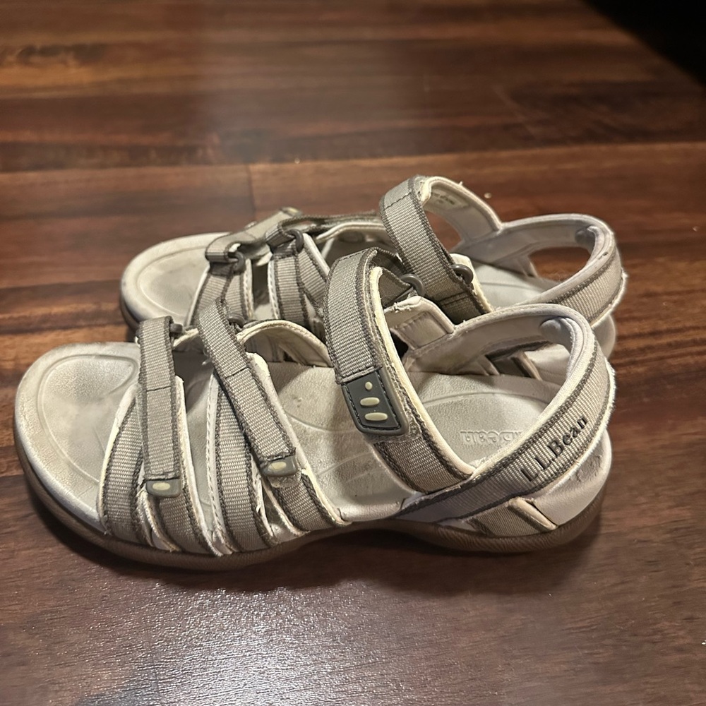 LL Bean Beige Strappy Sandals